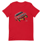 'Red Turtle 3 Wheel Motion' Unisex T-Shirt